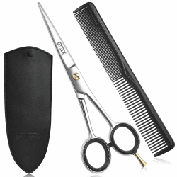 Friseurschere Scharfe Haarschere GTEX 6,5 Zoll Professionelle Haarschneideschere Prämie Schere Haare Schneiden mit Kamm und Etui, Hair Scissors Silver Angebot bei HelloDeals