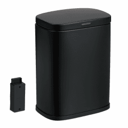 Relaxdays Kosmetikeimer Wandmontage, 3 Liter, Absenkautomatik, Inneneimer, Metall, eckiger Badezimmer Mülleimer, schwarz Angebot bei HelloDeals