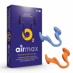 AIRMAX® Testpaket | Nasendilatator für eine leichtere Nasenatmung - gegen schnarchen - spreizt die Nasenflügel - mit Aufbewahrungsdose (2 Stück Größe S und M) Angebot bei HelloDeals