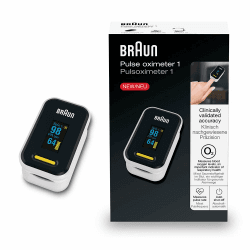 Braun Pulsoximeter 1 – Präzises Blutsauerstoff- & Puls-Messgerät | Einfache Anwendung zu Hause | Für COPD, Lungenentzündung, Schlafapnoe & Sport | Modell YK-81CEU (Verpackung kann variieren) Angebot bei HelloDeals