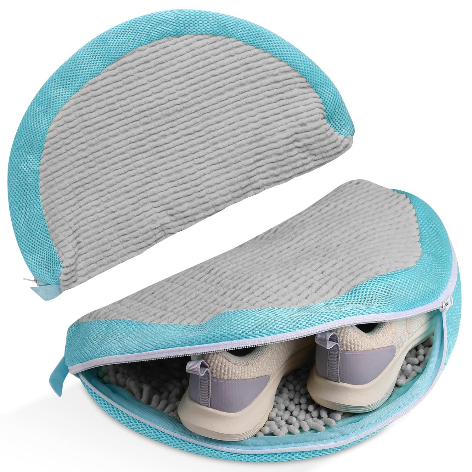 Schuhwaschbeutel | großer Waschbeutel für Schuhe Waschmaschinen | fester Schuhe waschbeutel mit Reißverschluss für Sneaker Sportschuhe (grau) Angebot bei HelloDeals