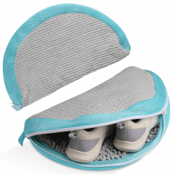 Schuhwaschbeutel | großer Waschbeutel für Schuhe Waschmaschinen | fester Schuhe waschbeutel mit Reißverschluss für Sneaker Sportschuhe (grau) Angebot bei HelloDeals