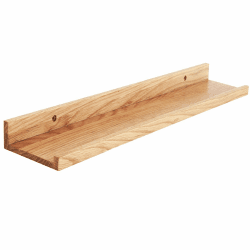 IBUYKE Wandregal in U-Form, 30/45/60/90 cm Schweberegal Vintage-Stil Hängeregal Büroregal für Dekos, Wohnzimmer, Schlafzimmer und Büro, Holzfarbe RF-GB544 60cm Angebot bei HelloDeals