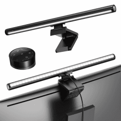 Douxlife LED Monitor Light Bar mit Hintergrundbeleuchtung, USB Bürolampe mit Touch Control & Fernbedienung, 42cm Stufenlos Dimmbare Helligkeit/Farbtemperatur, Screenbar Bildschirm Lampe für PC Schwarz Angebot bei HelloDeals