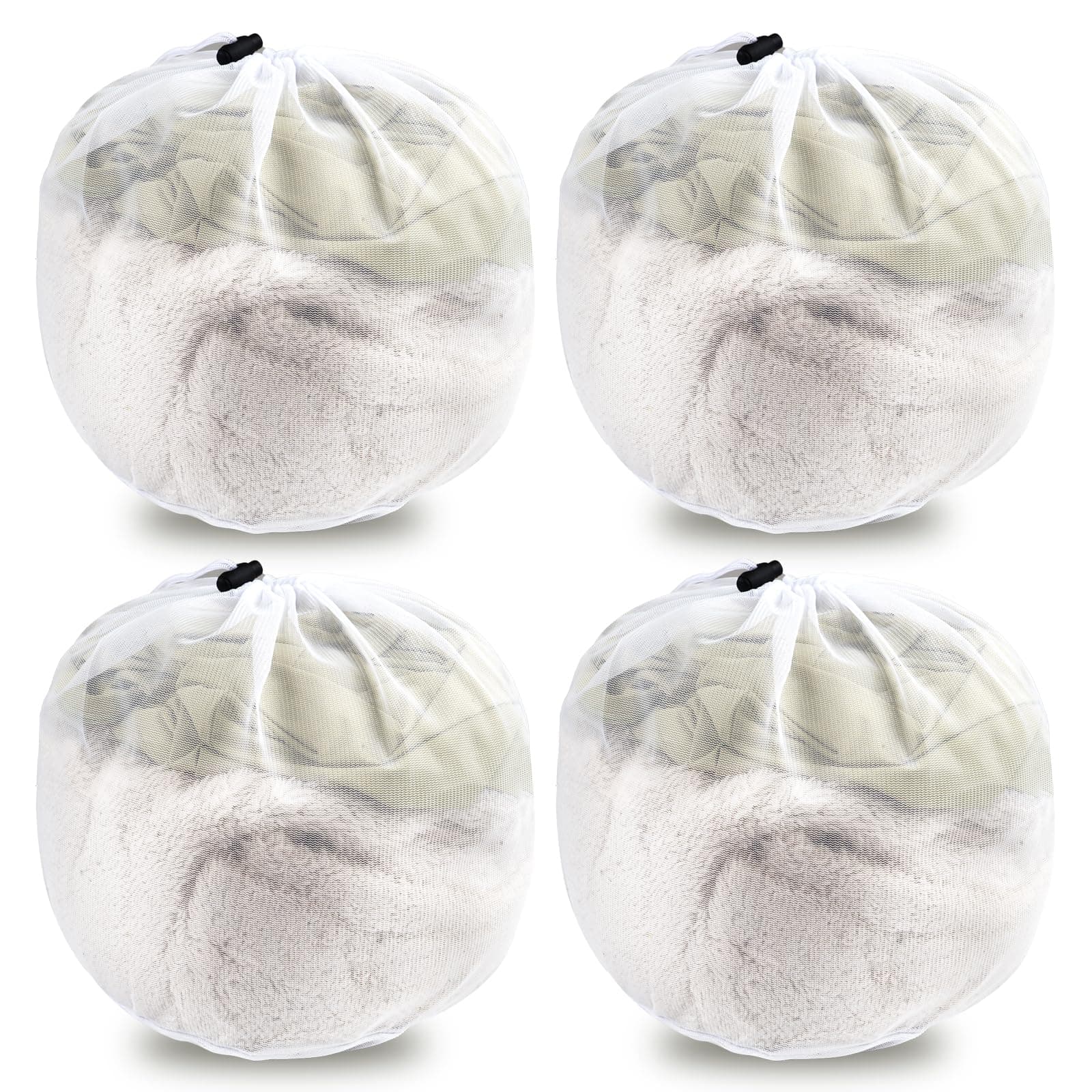 Wäschesäcke mit Kordelzug, 4 Pcs Wäschebeutel Wäschenetz Klein, Wäschesack Waschmaschine Laundry Bag für Reise, BH, Schuhe, Socken, Unterwäsche, Babywäsche Angebot bei HelloDeals
