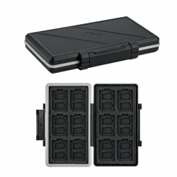 JJC Schutzhülle für Speicherkarten mit 36 Kartenfächern, wasserfest und stoßfest, für 24 Micro-SD-Karten/SDXC/SDHC/TF / 12 SDXC/SDHC Karten Angebot bei HelloDeals