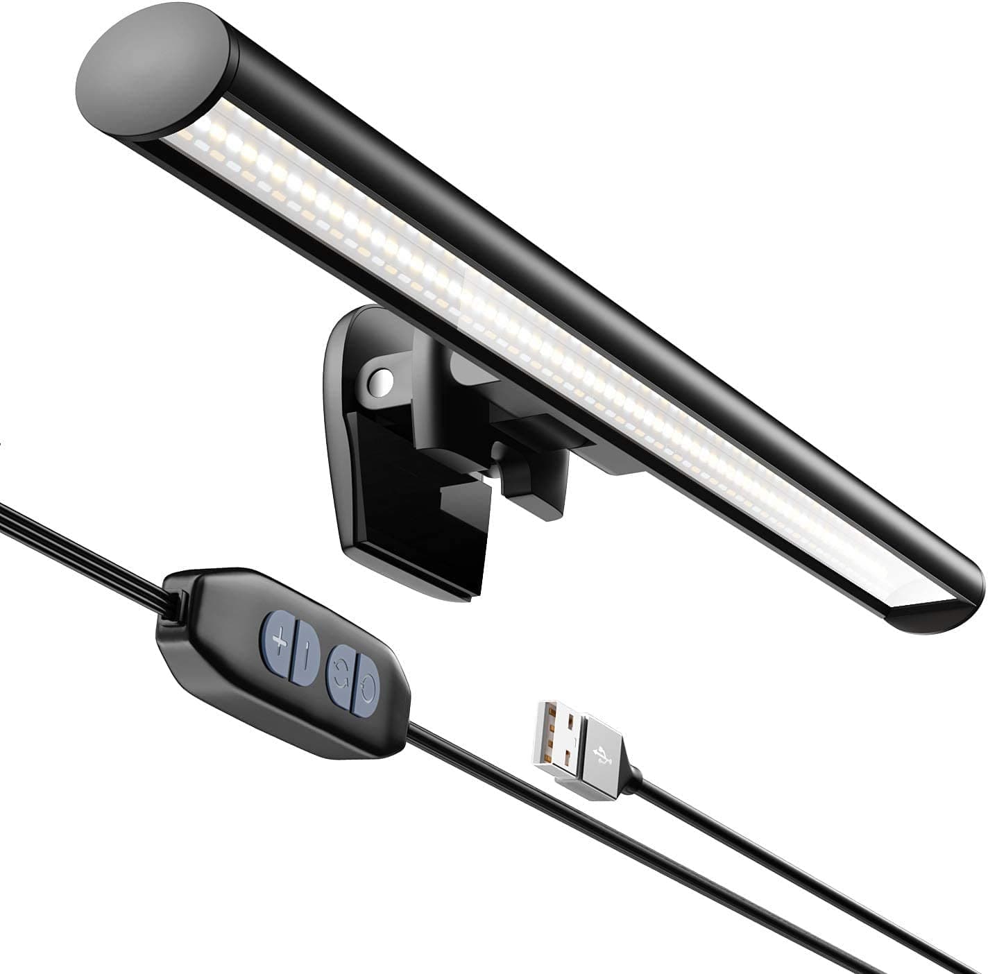 e-Reading Bildschirm Lampe Mit einstellbarer Helligkeit und Farbton Funktion, USB LED Lampe Augenpflege, Silber 26CM Angebot bei HelloDeals