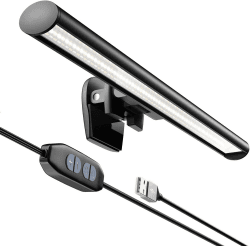 e-Reading Bildschirm Lampe Mit einstellbarer Helligkeit und Farbton Funktion, USB LED Lampe Augenpflege, Silber 26CM Angebot bei HelloDeals