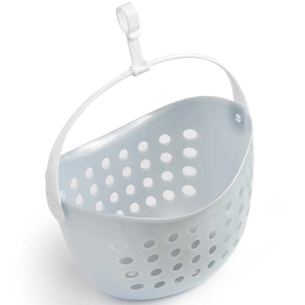 Wäscheklammernkorb stabil zum Aufhängen Korb leer 1 Stück grau/Henkel weiß für Wäscheklammern Wäsche Kluppen Aufbewahrung statt Wäscheklammer Beutel Sack Klammerbeutel Grau/Weiß Angebot bei HelloDeals