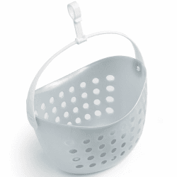 Wäscheklammernkorb stabil zum Aufhängen Korb leer 1 Stück grau/Henkel weiß für Wäscheklammern Wäsche Kluppen Aufbewahrung statt Wäscheklammer Beutel Sack Klammerbeutel Grau/Weiß Angebot bei HelloDeals