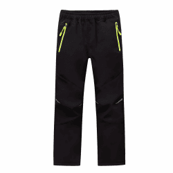 MEILONGER Jungen Mädchen Schneehose Skihose Wanderhose Wasserdicht Softshellhose Outdoorhose Winddicht Warm Snowboardhose Winter Trekkinghose 25010 Schwarz 164-170 Angebot bei HelloDeals