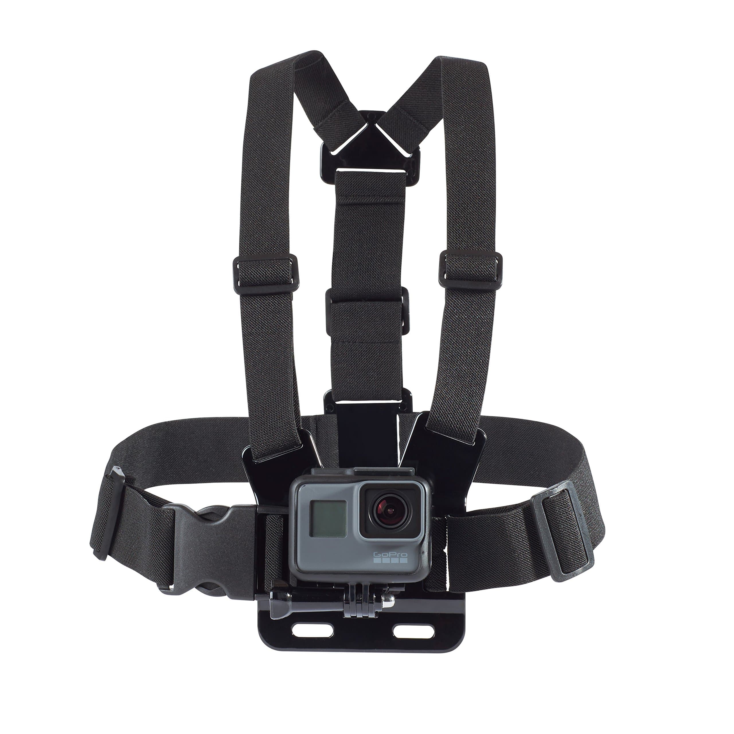 Amazon Basics Verstellbares Brustgurt-Halterungsset für GoPro- und Actionkameras, Leicht & Bequem, Schwarz Angebot bei HelloDeals