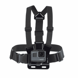 Amazon Basics Verstellbares Brustgurt-Halterungsset für GoPro- und Actionkameras, Leicht & Bequem, Schwarz Angebot bei HelloDeals