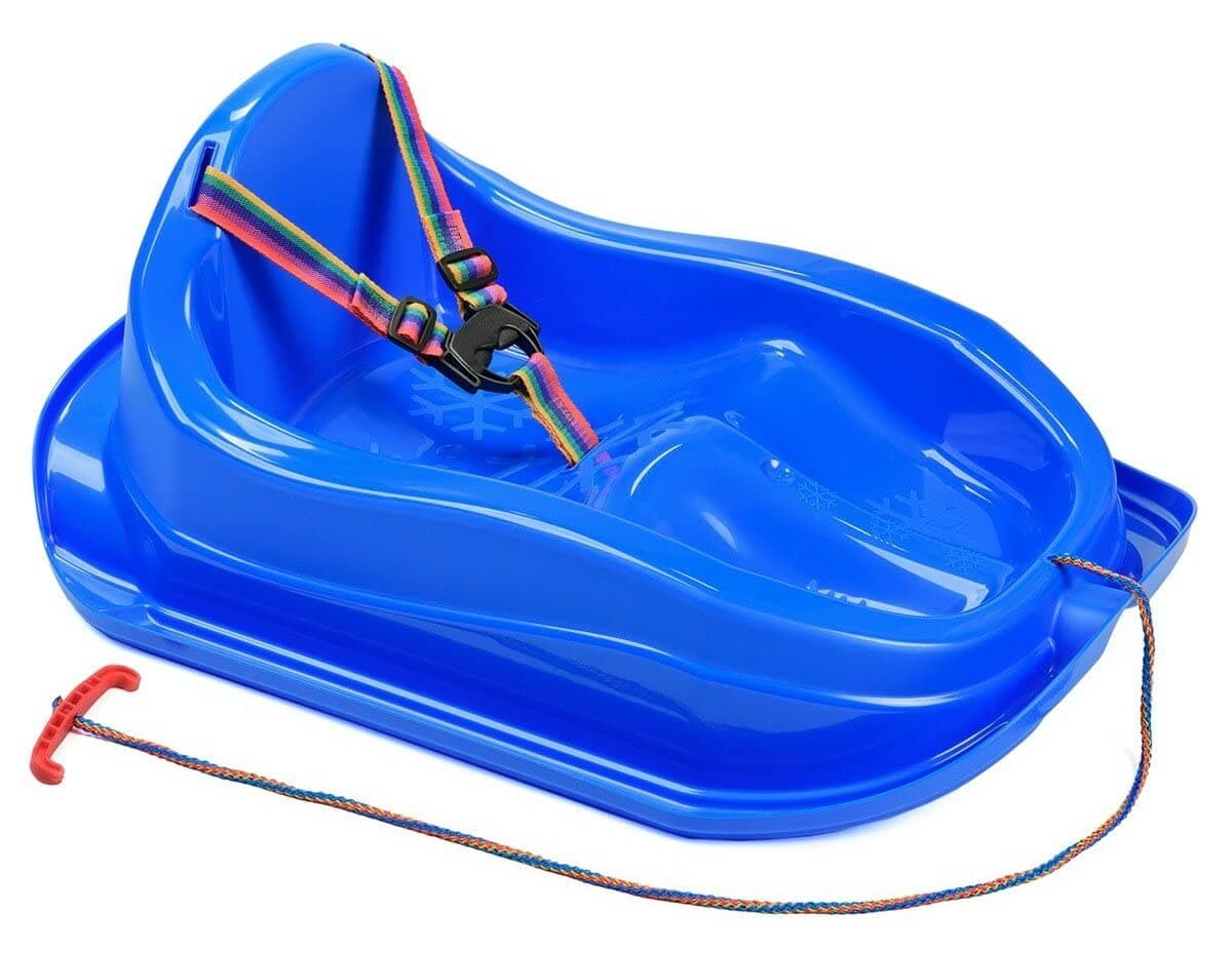 Kinder Schlitten mit Sicherheitsgurt bis 3 Jahre Blau Angebot bei HelloDeals