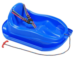 Kinder Schlitten mit Sicherheitsgurt bis 3 Jahre Blau Angebot bei HelloDeals