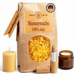 Bienenwachs Pastillen für Kosmetik, Kerzen & Wachspapier - Naturrein aus Deutschland - Ideal als Kerzenwachs zum gießen, für Seife & Holzpflege - 250g Wachs Granulat Beeswax Candle Wax - Nordbienchen 250 g (1er Pack) Angebot bei HelloDeals