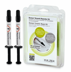 KERASYS Keramik Reparaturset - Profi Reparaturpaste für Waschbecken, Badewannen, Fliesen Komplettset mit UV-Licht, Primer & Politur - Farben: Alpine White/Star White Angebot bei HelloDeals