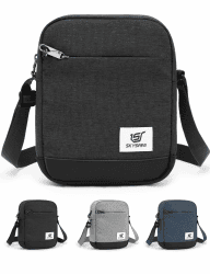SKYSPER URBANX3 Umhängetasche Klein Herren Anti Diebstahl RFID Schultertasche Damen Mini Crossbody Bag (Schwarz) Angebot bei HelloDeals
