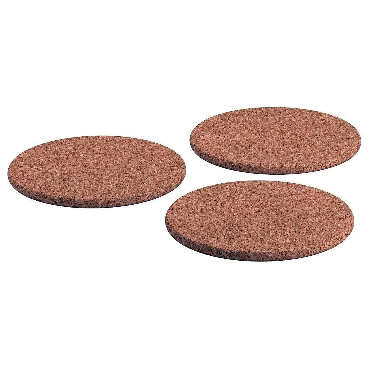 IKEA HEAT 3er Set Topfuntersetzer aus Kork 19cm Durchmesser Korkuntersetzer Untersetzer Angebot bei HelloDeals