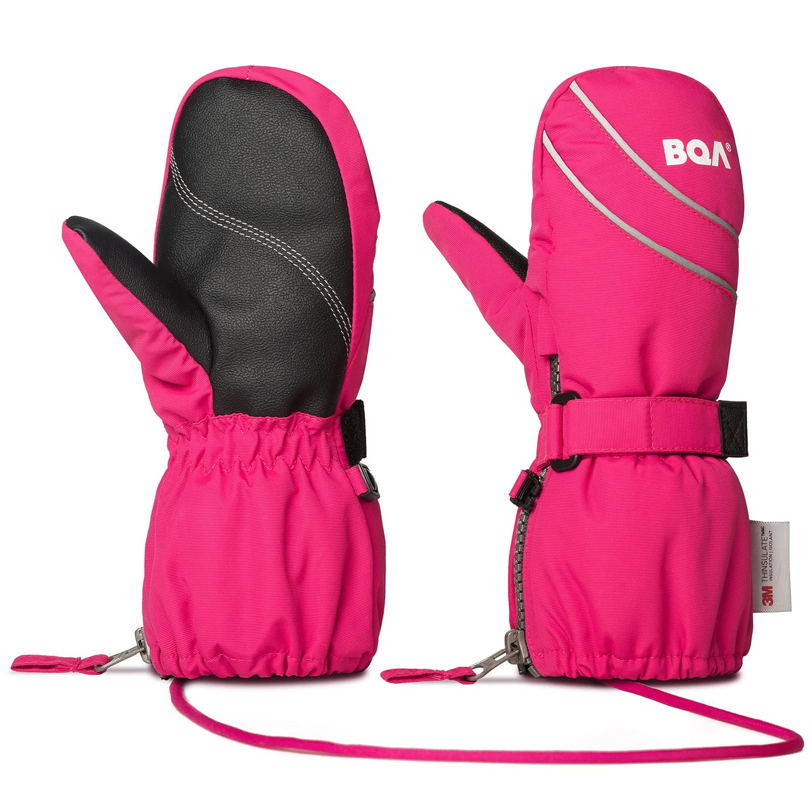 BQA Kinder Skihandschuhe Fäustlinge wasserdicht und Winddicht Skihandschuhe, Kinderhandschuhe Fäustlinge Handschuhe Thermo warme Winterhandschuhe für Jungen und Mädchen von 2 bis 8 Jahre Angebot bei HelloDeals