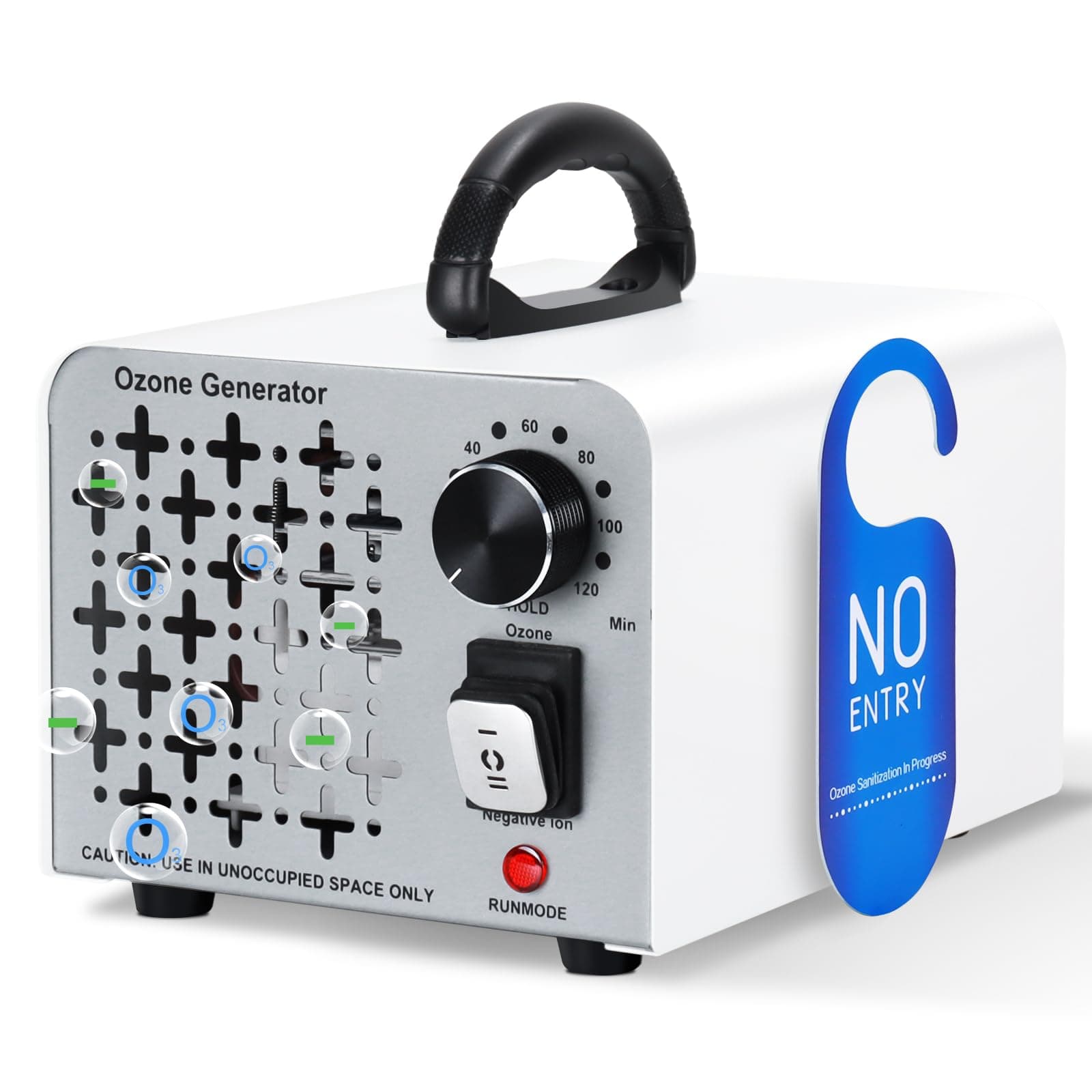 2 In 1 Ozongenerator 100,000mg/H, Ozongerät Negativ Ionen Luftreiniger mit Ozon und Negative Ion Modus, O3 Ozonisator Ozone Generator mit 120 Min Timer, Ozonator für Auto Wohnung und Feinstaub Ozon-Negativ Ionen Modus Angebot bei HelloDeals