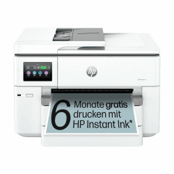 HP OfficeJet Pro 9730e A3-Multifunktionsdrucker, Drucken, Scannen und Kopieren bis A3, 6 Monate gratis drucken Instant Ink inklusive, Fax, WLAN, LAN, Duplex, Airprint, Grau-Weiß 500 Blatt Papierfach Nachfolger Angebot bei HelloDeals
