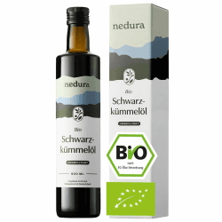 nedura® Schwarzkümmelöl BIO kaltgepresst (ungefiltert) 500ml – mit hohem Thymochinongehalt, BIO-Zertifiziert & 100% rein - täglich frisch & schonend gepresst - aus eigener Manufaktur Ungefiltert (BIO) 500 ml Angebot bei HelloDeals