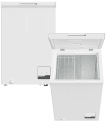 PKM Gefriertruhe BGT100D | 99 Liter | Tiefkühltruhe | Weiß | EEK: D | 54,5 cm Breite | inkl. Drahtkorb | freistehend | 4 **** Gefrierfach | Eistruhe Angebot bei HelloDeals