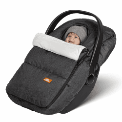 bemece Universal Fußsack Babyschale Winter, Wasserdicht & Winddicht, Für die Meisten Babyschalen Geeignet, Waschmaschinenfest - Dunkelgrau Schwarz Angebot bei HelloDeals