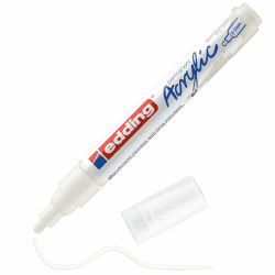 edding 5100 Acrylmarker medium - Acrylstift wasserfest - mittlere Rundspitze 2-3 mm - Acryl Farben zum Malen auf Leinwand, Malpapier und Holz (Verkehrsweiß matt) Angebot bei HelloDeals