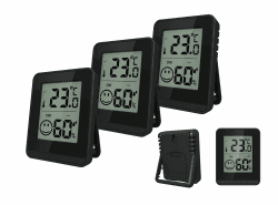 Thermo-Hygrometer, 3er Set - Präzise Temperatur- & Luftfeuchtigkeitsmessung für Ihr Zuhause - 3 Stück im Set, einfach auspacken und schon betriebsbereits (inkl. Batterie) Angebot bei HelloDeals