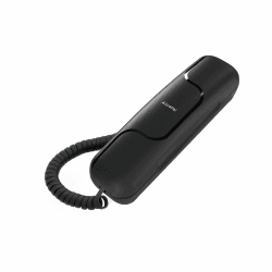 ALCATEL T06 - Schnurgebundenes Festnetztelefon - Ultra-kompaktes Design - Wandmontage - Wahlwiederholungstaste - Hörgerätekompatibel - Klingeltonlautstärkeregler- Schwarz Angebot bei HelloDeals