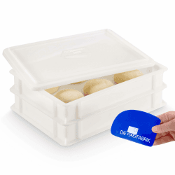 2x Pizzaballenbox Gusto + 1 Deckel, 40x30x7 cm | Gärbox, Teigwanne für Pizzateig. Teigbox für 6 Pizzaballen, Pizzateigbehälter (2x Gusto Box + 1x Deckel) Angebot bei HelloDeals