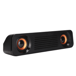 Computerlautsprecher, Soundbar für TV, Tragbarer Kabelgebundener Lautsprecher Tragbarer HiFi-Stereo-Subwoofer Langer Tischlautsprecher für PC-Tablets-Desktop-Laptop-TV, USB-betriebener 3,5-mm-Stecker Angebot bei HelloDeals