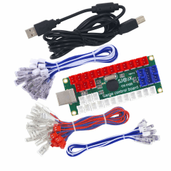 Arcade DIY Kit LED USB Encoder Board Zero Delay Arcade Controller Joystick Button Fight Stick Raspberry Pi Retro Pie MAME 5V LED Power blue Angebot bei HelloDeals