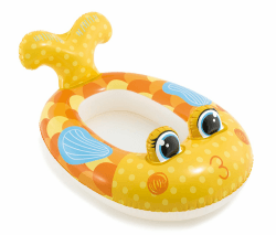 Haberkorn Intex Boot für Kinder Schlauchboot oder Planschbecken in 3 Designs (Gelb / Fisch Lady) Angebot bei HelloDeals