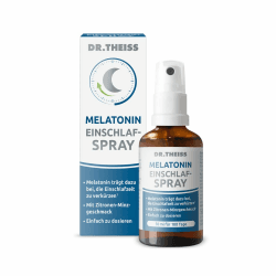Dr. Theiss Melatonin Einschlaf-Spray | 50ml | Mit Melatonin & Passionsblumenextrakt | Vegan und ohne Zucker | Zitrone-Minzgeschmack Angebot bei HelloDeals