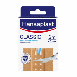Hansaplast Classic Pflaster (2 m x 6 cm), zuschneidbare Wundpflaster mit extra starker Klebkraft & Bacteria Shield, flexibles und atmungsaktives Verbandsmaterial Angebot bei HelloDeals