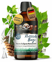Saunaaufguss [54 Sorten 15ml, 100ml, 250ml] - Sauna Aufgussmittel für intensive & erholsame - Sauna Zubehör (#33 Russische Banja, 100ml) 100ml #33 Russische Banja Angebot bei HelloDeals