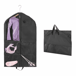 Kinder-Kleidungstasche mit 5 Taschen,Faltbare Kinder Kleidersack Kurz Kleidungs Hängeabdeckung für einfache Organisation für Tänzer,Aufführungen,Wettbewerbe,Schönheitswettbewerbe,Reisen und mehr Schwarz Angebot bei HelloDeals