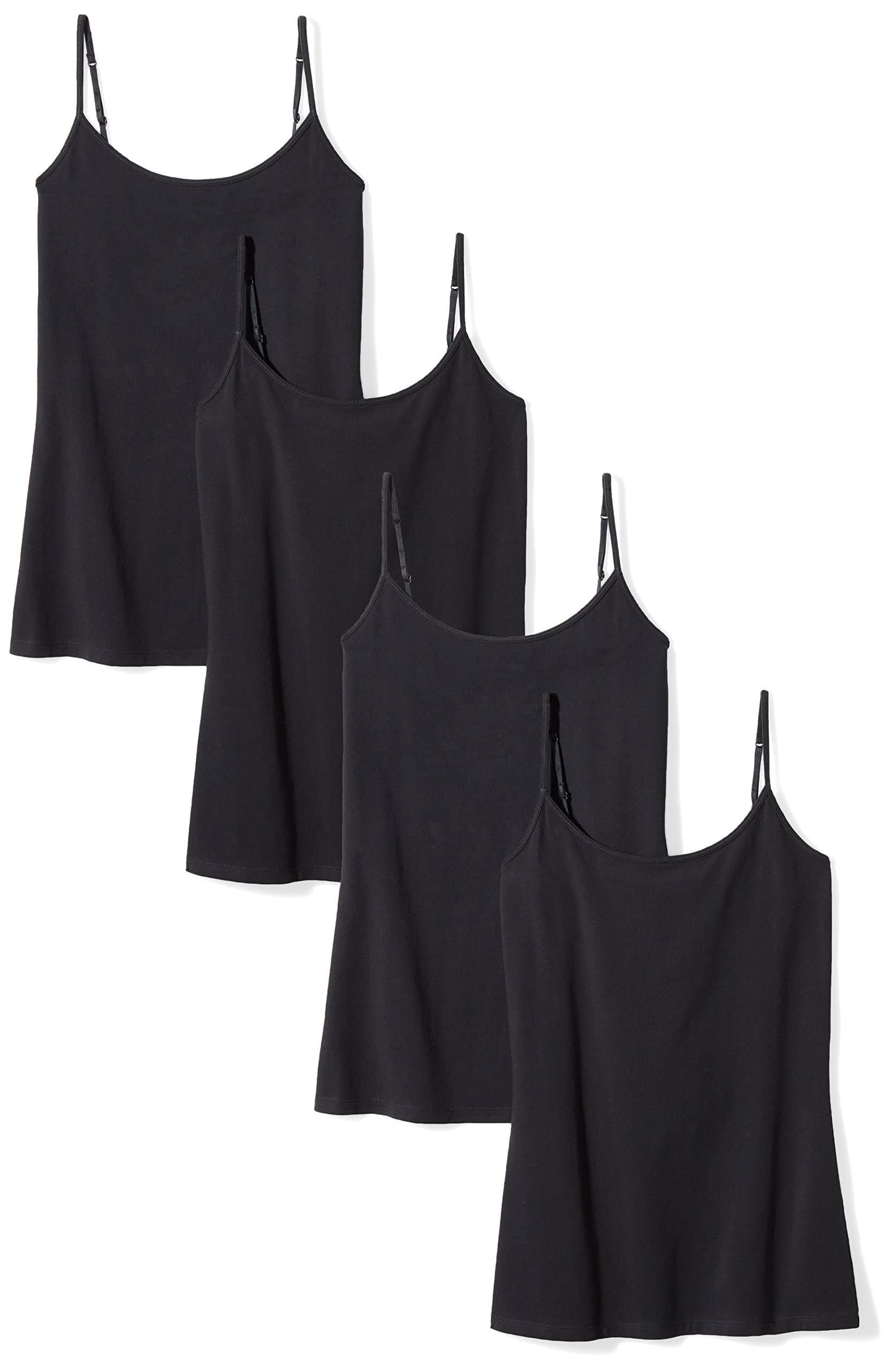 Amazon Essentials Damen Spaghetti Top Tank Basic Unterhemd M Schwarz Angebot bei HelloDeals