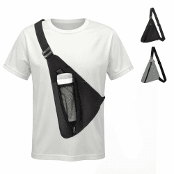 Diebstahlsichere RFID-Brusttasche Unisex - Umhängetasche für Damen & Herren mit Anti-Diebstahl Reißverschluss - Leichte Crossbody Bag für Reisen, Sport, Alltag Schwarz XL Angebot bei HelloDeals