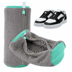 Schuhwaschbeutel Waschmaschine 2er Pack – Schuhbeutel Mit Reißverschluss, 360° Reinigung Aus Chenille, Schutz Vor Verformung Und Lärm, Für Sneaker Und Sportschuhe Grau Angebot bei HelloDeals