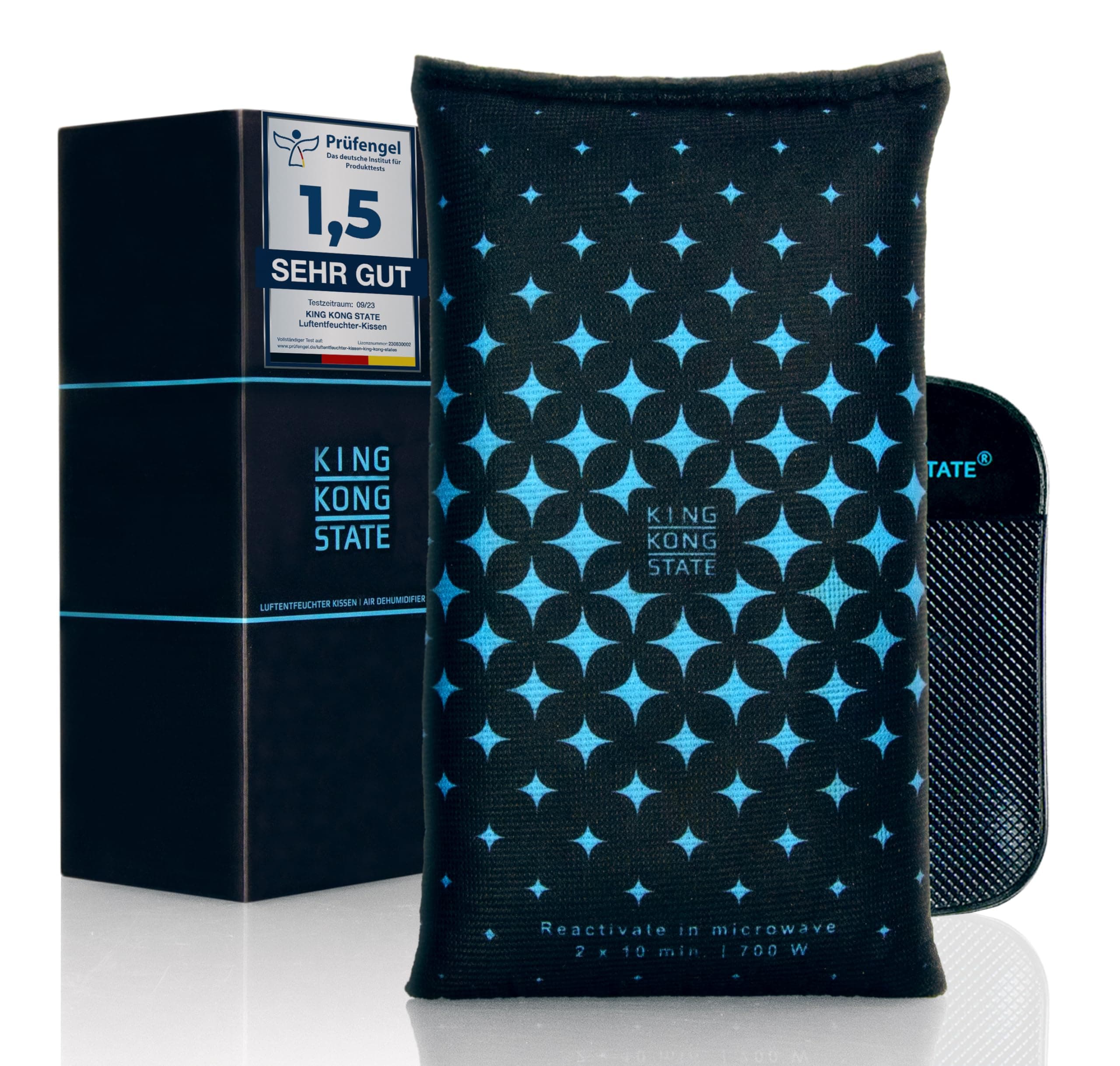 Luftentfeuchter für Autos - Entfeuchter-Kissen 1 kg für beschlagene Autoscheiben - mit wiederverwendbarer Antibeschlag-Füllung und Anti-Rutsch-Pad, Dunkelgrau, Standard Angebot bei HelloDeals