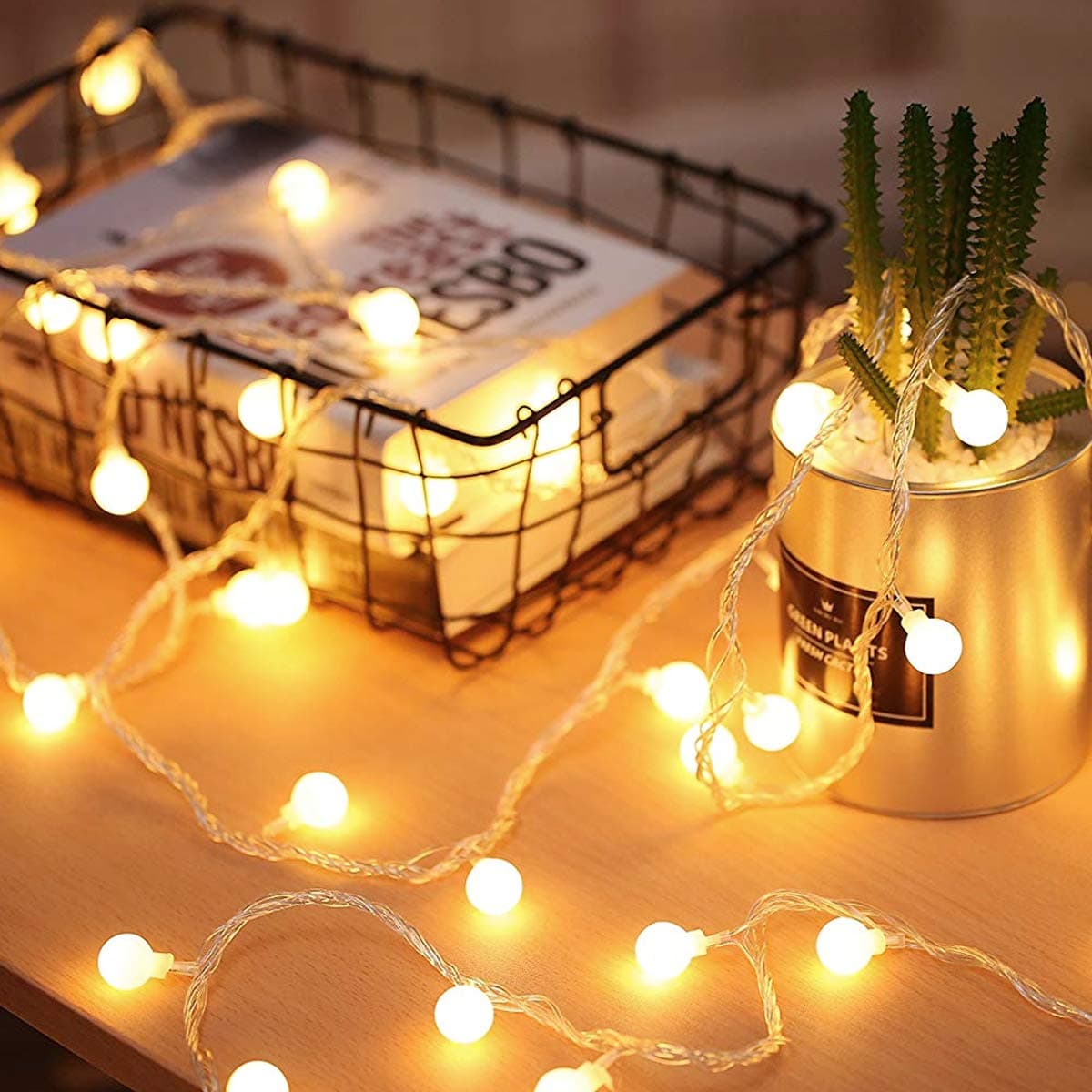 Fulighture Lichterkette innen, 5M 40er Globe Led lichterkette batterie, 2 Modi 2700K Warmweiß Lichterkette Kugeln, IP65 Wasserdicht, Ideal für Party, Garten, Balkon, Deko 2700k Warmweiß Batterie Angebot bei HelloDeals