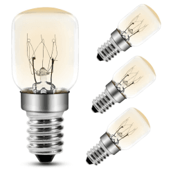 Backofenlampe 25W Kleine Schraube E14 Sockel T25 Ofenbirnen, Pygmy Lampen 300 °C Mikrowelle/Ofen/Salzlampe Glühbirnen, 4 Stück T25 25W 4P Angebot bei HelloDeals