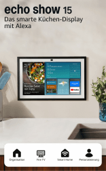 Amazon Echo Show 15 (neueste generation) | 15,6-Zoll-Smart-Display in Full HD, mit integriertem Fire TV und Alexa-Sprachfernbedienung 15 Zoll Nur Gerät Angebot bei HelloDeals