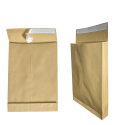 25x Faltentaschen B4 A4 braun, 250x353mm, 4cm Bodenfalte, Stehboden, selbstklebend mit Abziehstreifen, 130 g/qm, Faltenversandtaschen Musterbeutel, Faltumschläge Angebot bei HelloDeals