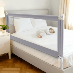 Bettgitter Rausfallschutz Bett 200cm - Rausfallschutz Boxspringbett Höhenverstellbar in 30 Stufen - Bettschutzgitter inkl 2 gratis Befestigungsbänder(1 Stück) Angebot bei HelloDeals