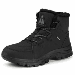 Mishansha Damen Winterschuhe Mid Outdoor Warm Schneestiefel 40 EU Schwarz Angebot bei HelloDeals